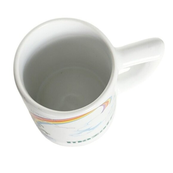 Vintage 80s Ceramic Mazatlán Rainbow Island Beach Palm Trees Coffee Tea Mug Cup - Picture 6 of 7